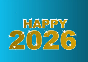 happy new year 2026 celebration vector illustration