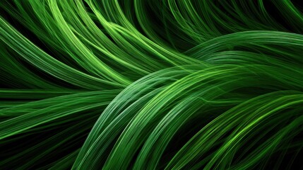 green flow of lines with dark green backgrounds
