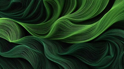 green flow of lines with dark green backgrounds
