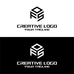 creative letter logo fs design vector