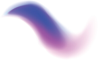 Abstract flowing gradient wave of purple and blue colors on a white background