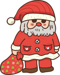 santa claus cartoon doodle hand drawn