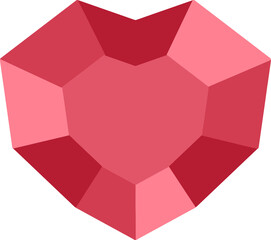 3D Heart Diamond Illustration