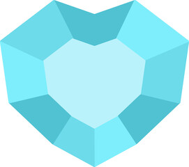3D Heart Diamond Illustration
