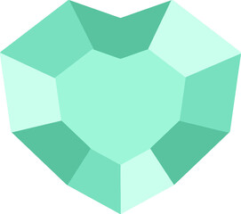 3D Heart Diamond Illustration