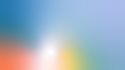 Soft pastel multicolor abstract background. Blue, orange, yellow, and white gradient ombre blend with smooth blur and light glow. Gentle transition tones, dreamy airy texture, minimalist aesthetic bac
