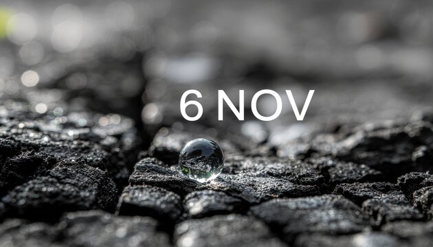 Iconic International Day A Water Drop on Charred Wood - Remembrance