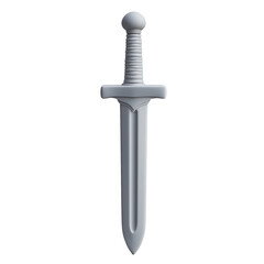 Medieval Sword Illustration. Symbol Of Strength And Historical Warfare Isolated On Transparent Background