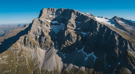 The steep, intimidating slope of a mountain face.