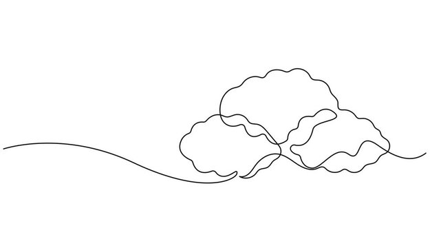 Self-drawing animation continuous drawing one line cloud colloquial, Animated self drawing of continuous line draw cloud. Full length one line animation, Animation of a cloud drawing with one line.
