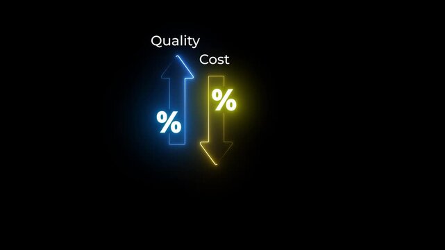 Cost and quality control concept, Businessman holding with virtual quality control growth graph and cost reduction. cost optimization for products, Successful organization strategy and management,