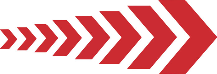 Fototapeta premium Red Chevron Arrows Showing Growth and Forward Progression