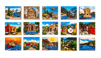 Set of Handmade Clay Fridge Magnets from Italy – Souvenir and Home Decor Collection