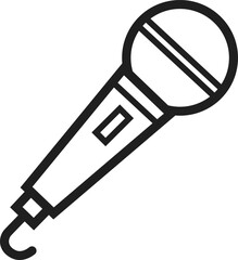 Microphone vector illustration audio recording equipment