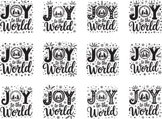 Fototapeta premium Joy to the World SVG,Jesus Christmas