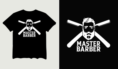 Master barber t-shirt design for t-shirt quotes or poster svg printable cut file