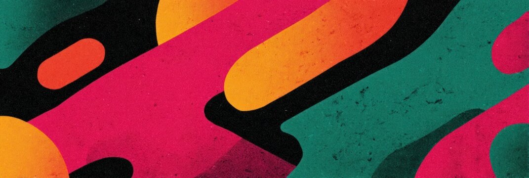 Vibrant Abstract Graffiti Pattern With Bold Colors—Dynamic Shapes For Creative Design, Social Media, And Art Projects