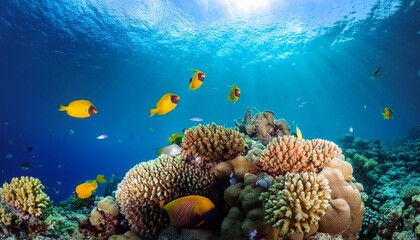 Fototapeta premium coral reef with fish