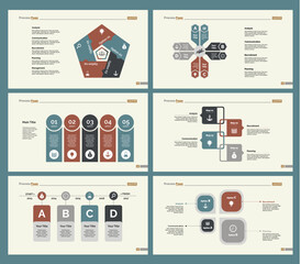 Six Production Slide Templates Set