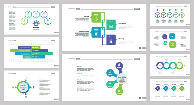 Nine Management Slide Templates Set