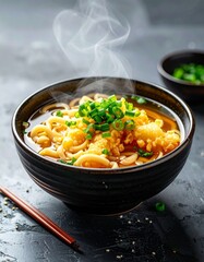 Authentic Japanese Tempura Udon with Steam