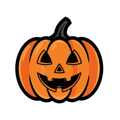 Happy Halloween Jack-o-lantern Pumpkin Cartoon Illustration