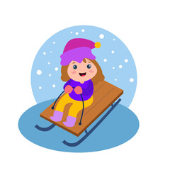 Little girls play. Children's activities.vector template design illustration