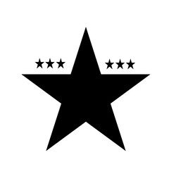 Star Silhouette of the falling of Comets, Meteorites, Asteroids, the sparks of fireworks. Vector design elements isolated on white background