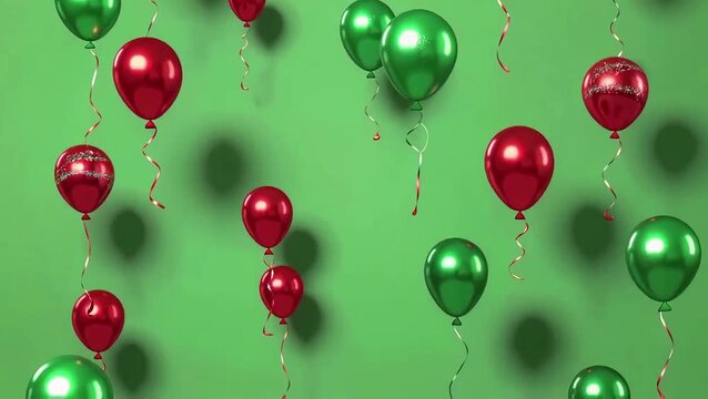 Glittering Christmas Snow Particle Effect Overlay with Chroma Key Background