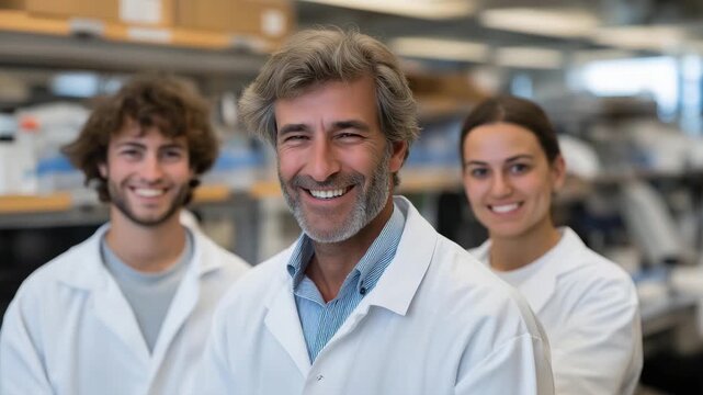 Team of scientists calibrating nanofabrication tools for graphene production, emotion of collaboration and progress visible, symbolizing emerging nanotechnology breakthroughs, material conductivity