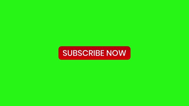 Red subscribe now button animation on green and white background