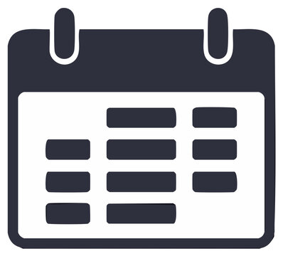 Simple Calendar Schedule Icon for Planning and Organization - Powered by Adobe