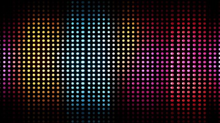 Abstract background featuring a grid of vibrant multicolored dots on a dark surface design concept