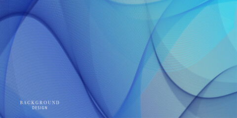 Modern flowing blue wave banner  background