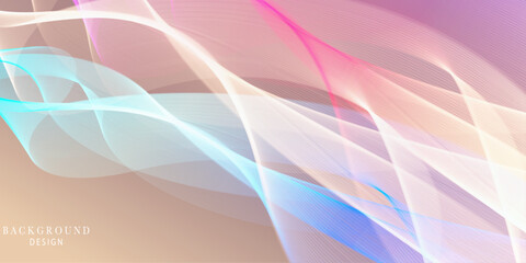 Gradient background with flowing shapes