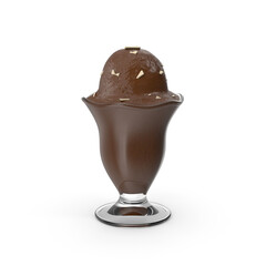 chocolate ice cream , isolated PNG