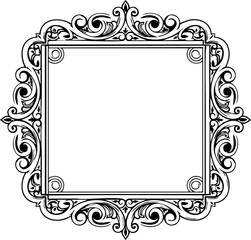 Elegant vintage ornate decorative border design for invitations certificates and premium branding projects