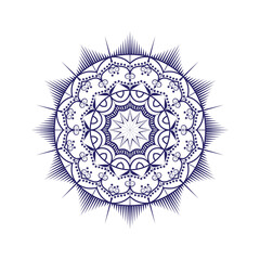 round frame with floral ornament