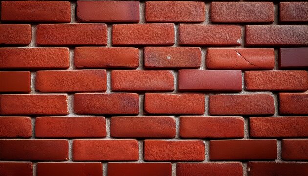 a close up view of a textured brick wall showcasing a pattern of red bricks and mortar