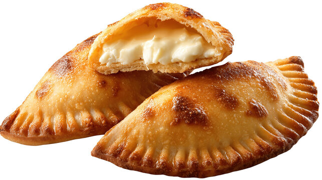 Argentine traditional food. Fried empanada pastry stuffed with beef meat. South America cuisine