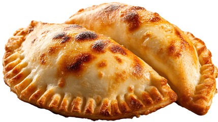 Argentine traditional food. Fried empanada pastry stuffed with beef meat. South America cuisine