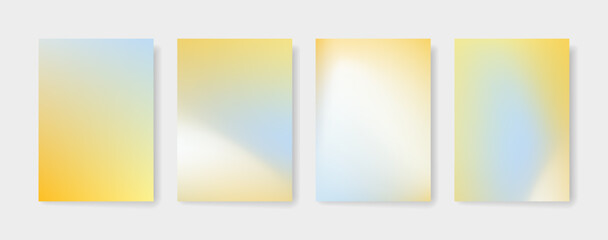 Obraz premium Blurred color gradient background, abstract blue yellow grain gradation texture, vector soft blue texture blur abstract background