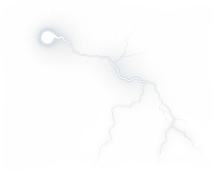 Lightning bolt png overlay illustration with glowing effect, showcasing dynamic energy and movement, ideal for creative projects and visual storytelling
