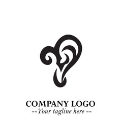 Elegant Ear Logo Symbol in Black on White Background with Minimalist and Modern Design
