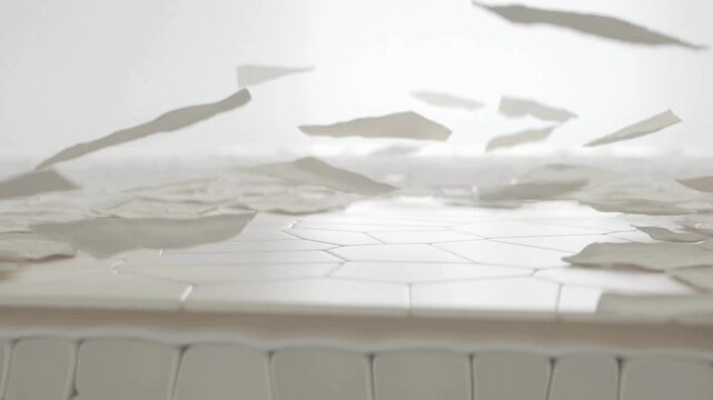 dead skin cells peeling away from dry skin forward macro animation.