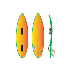 vector illustration of a surfboard	
