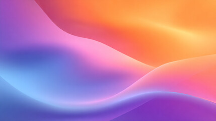 A vibrant, abstract background with smooth flowing waves of overlapping gradient colors, blending pink, purple, blue, and fiery orange.