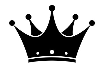Crown silhouette vector, Royal crown symbol 
