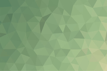 Muted green polygon abstract background with smooth gradient tones, ideal for modern web design, digital art, and branding visuals. Elegant low poly geometric pattern adds natural balance. Perfect for