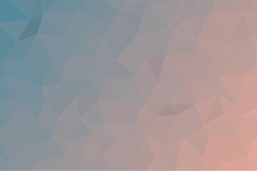 Fototapeta premium Soft abstract gradient background with smooth polygon texture blending pastel blue and peach tones. Modern geometric low poly art design. Ideal for web, print, and creative visuals.